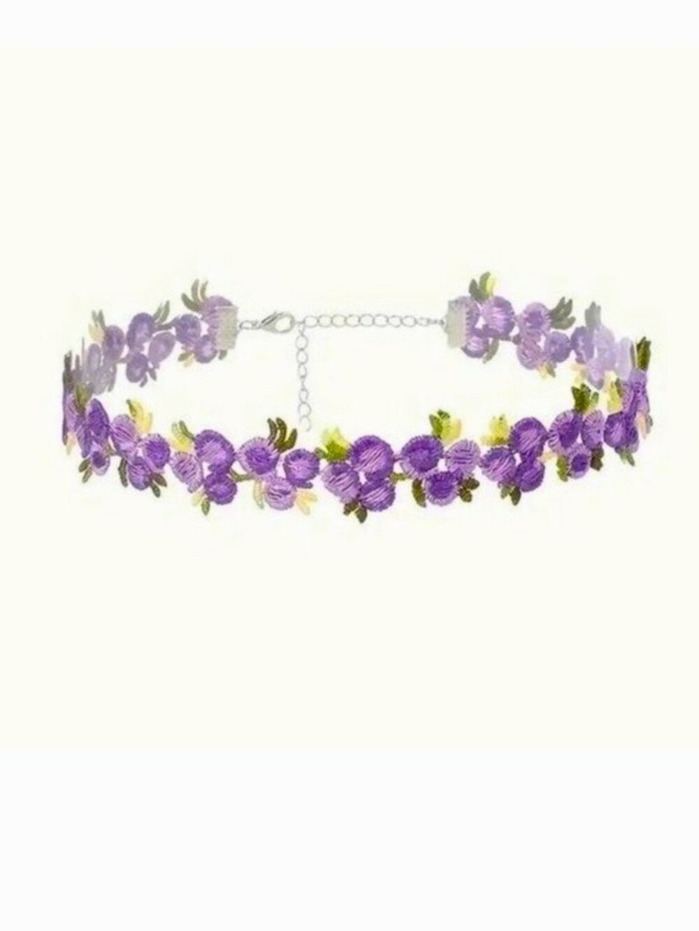 Choker Necklace Flower Embroidered Cloth Delicate Collar Simple Trendy Boho Sexy